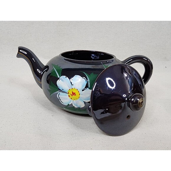 Vintage Japanese Lusterware Stacking Teapot Set – Hand Painted Floral – 3 pc Set - Picture 8 of 12